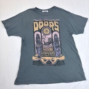 The Doors Sacramento T-Shirt Gray Grunge Rock Daydreamer Sz M Made in USA